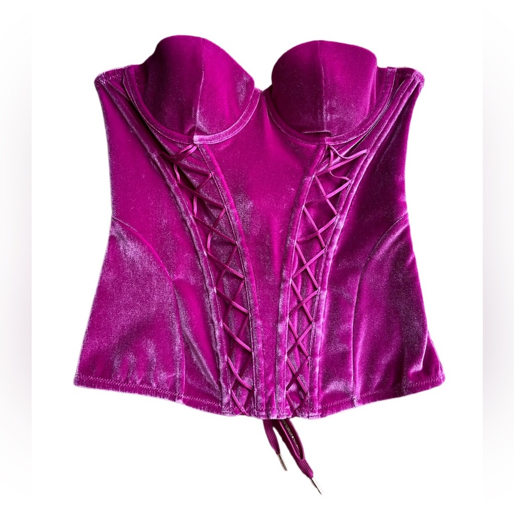 Savage x Fenty Velvet Vixen Corset in Purple Heat - S - Picture 3 of 8